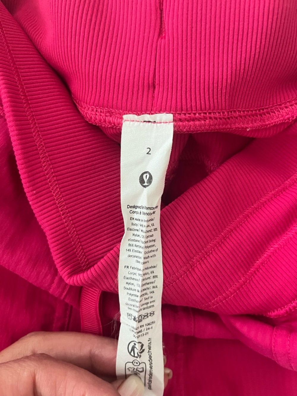 lululemon athletica Hot Pink Ribbed Drawstring Joggers - Picture 4 of 4
